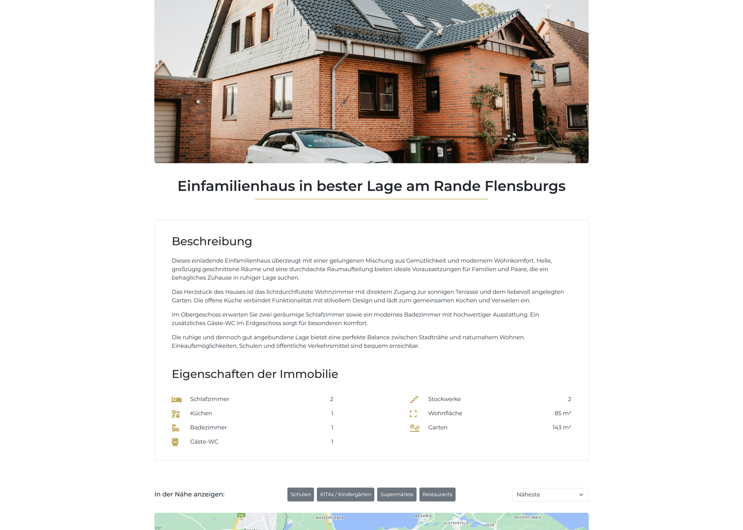 Screenshot eines einzenen Haus-Post